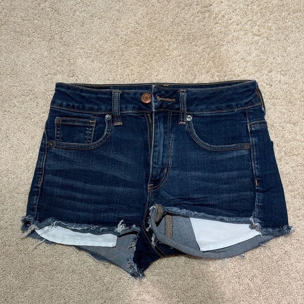 American Eagle Outfitters Blue Jean Shorts Classic Cut-Off Style